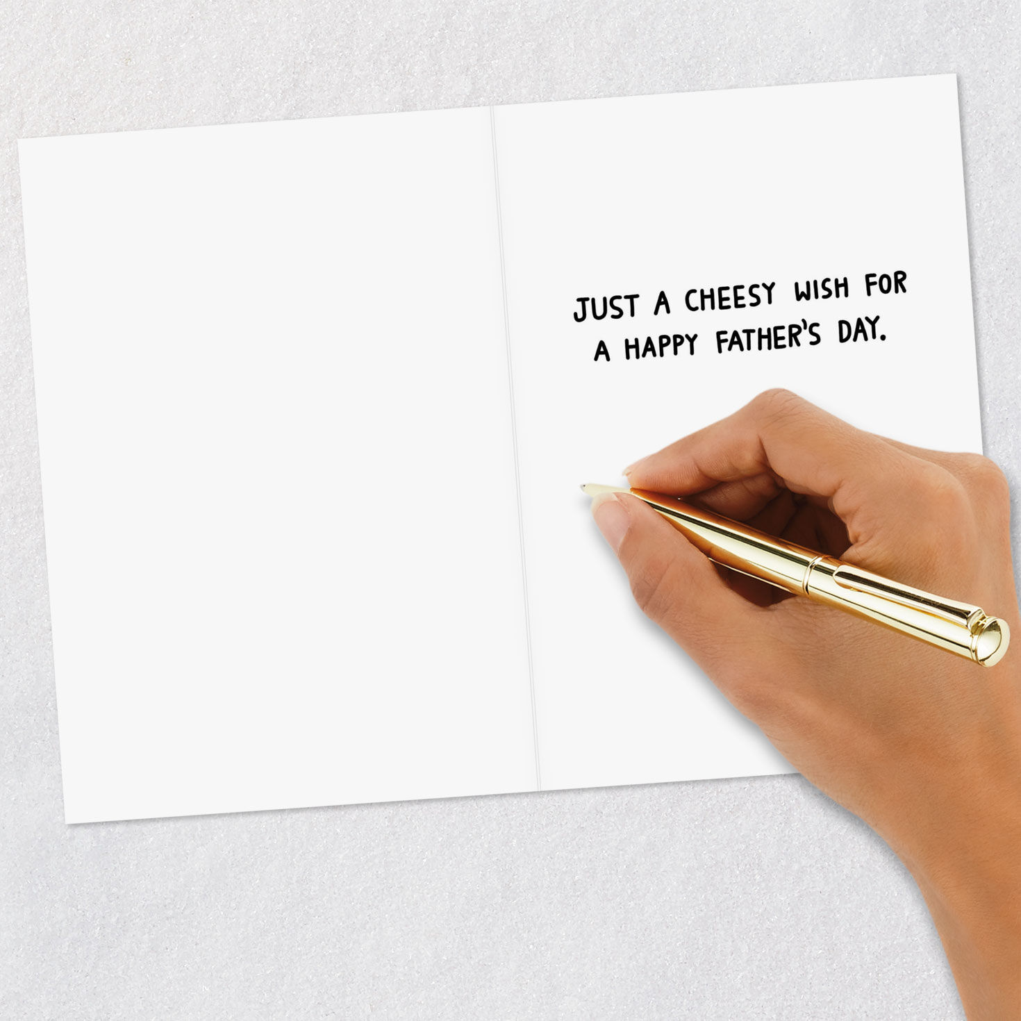 Gouda and Cheddar Cheese Characters Funny Father's Day Card Signing card image number 6