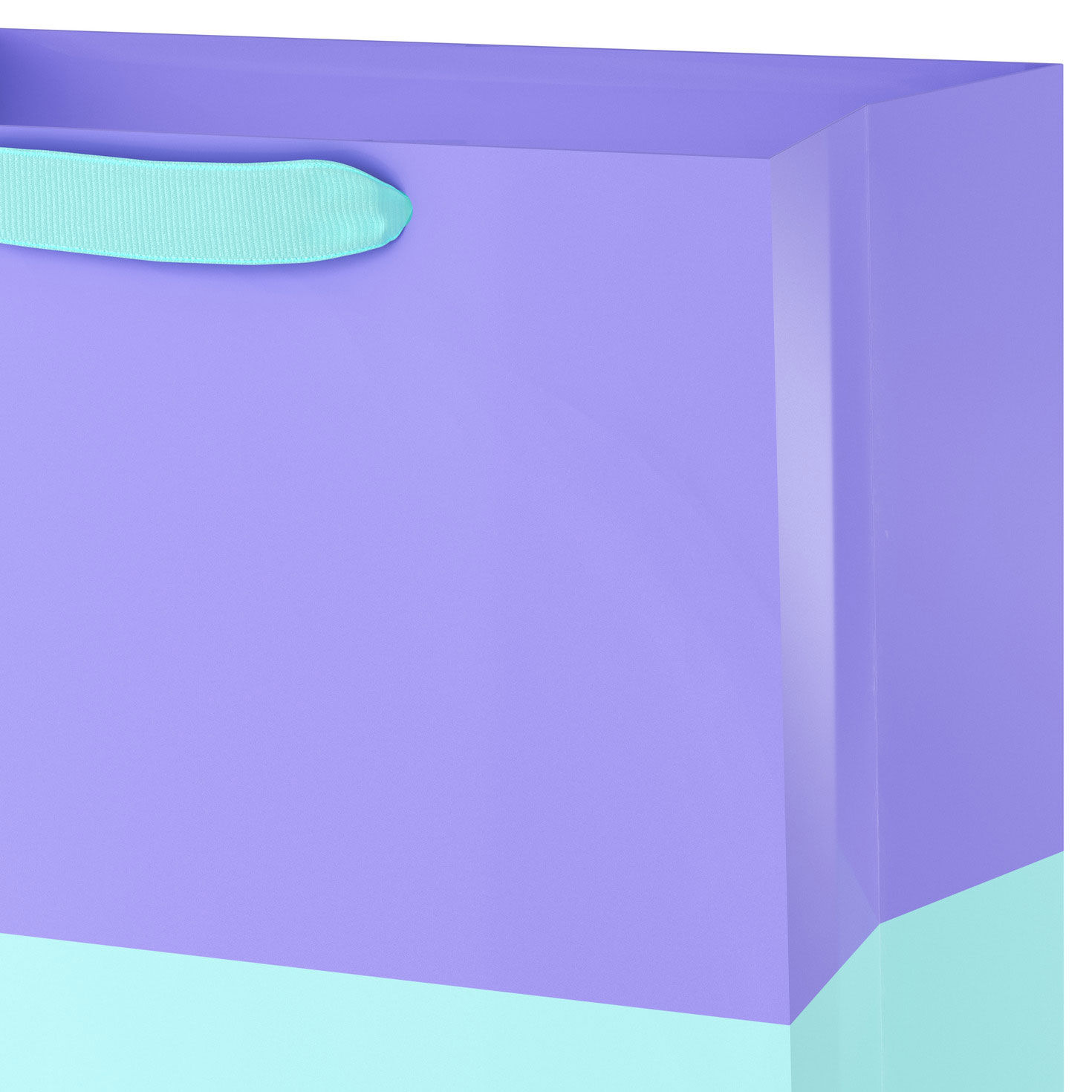 Lavender and Aqua Large Gift Bag Handle Detail image number 4