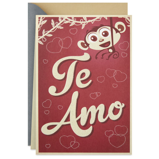 Big Hugs Spanish-Language Funny Pop-Up Love Card, 