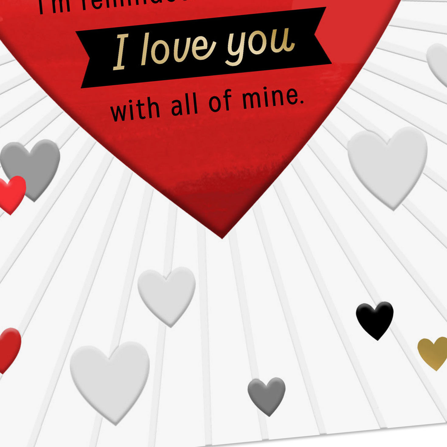 Hearts and Rays Nephew Valentine's Day Card Card Front Detail image number 5