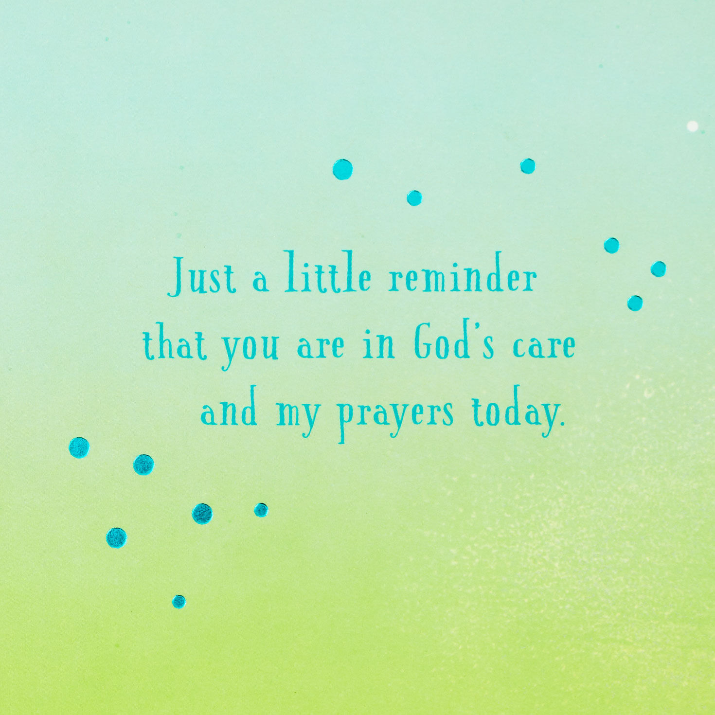 In God's Care and My Prayers Religious Support Card, , large image number 2