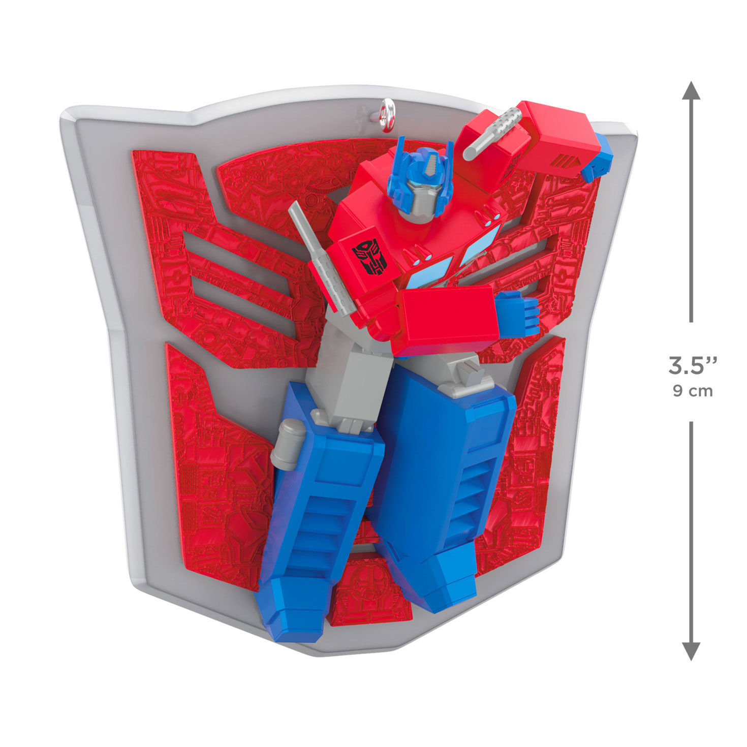 Transformers Optimus Prime on Logo Keepsake Ornament measurement image number 3