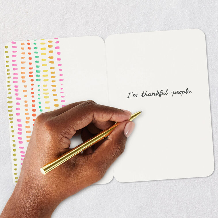 Colorful Dot Dash Pattern Thank You Card Signing card image number 6