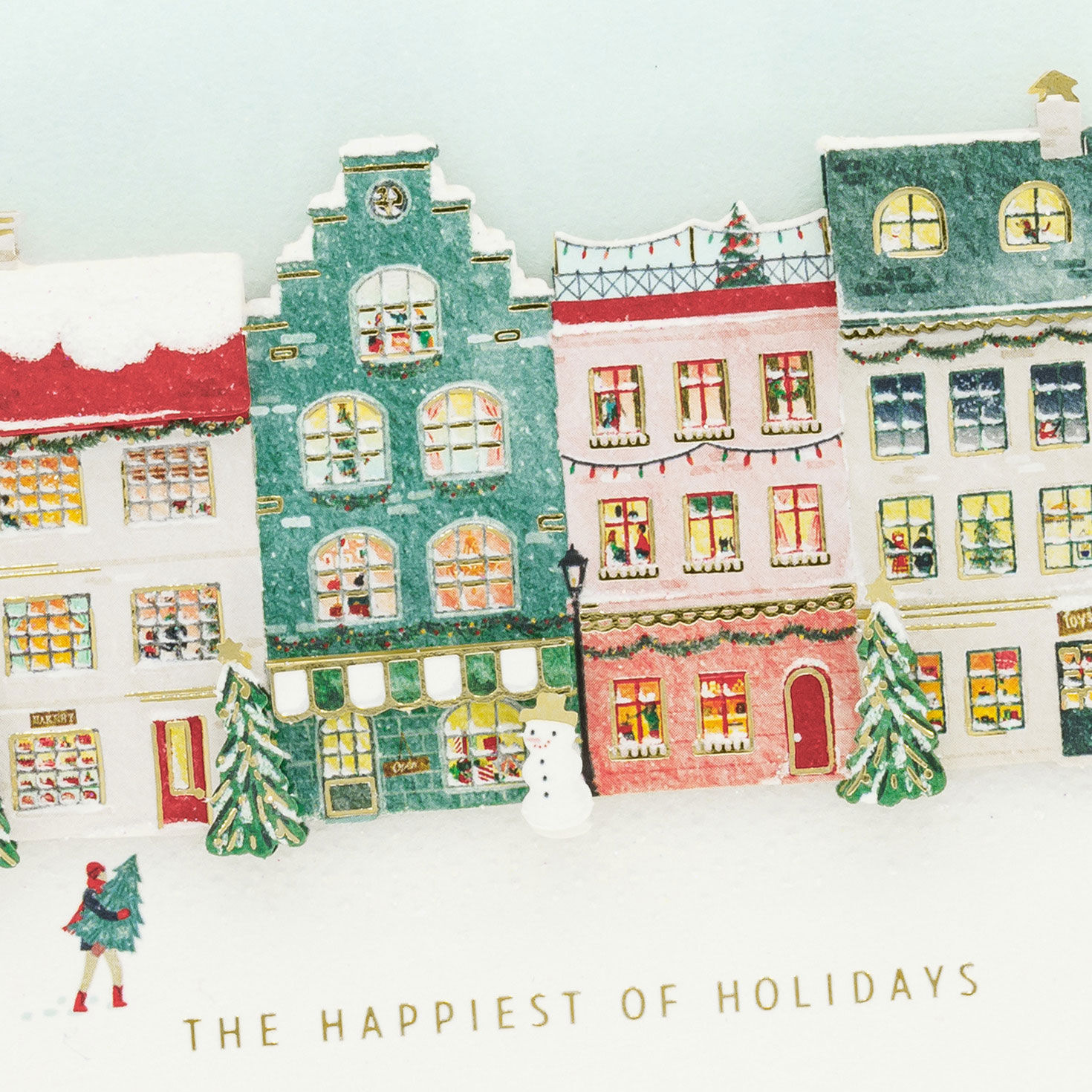 Holiday Village Boxed Christmas Cards Cover Detail image number 5