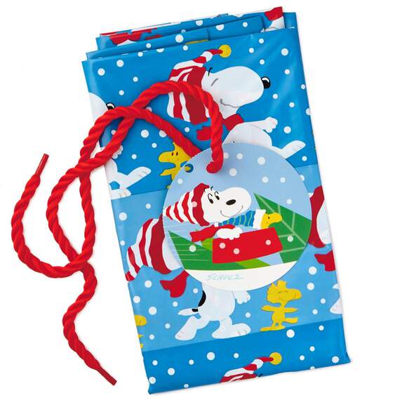 56" Peanuts® Giant Plastic Gift Bag With Tag and Tie, , large image number 3