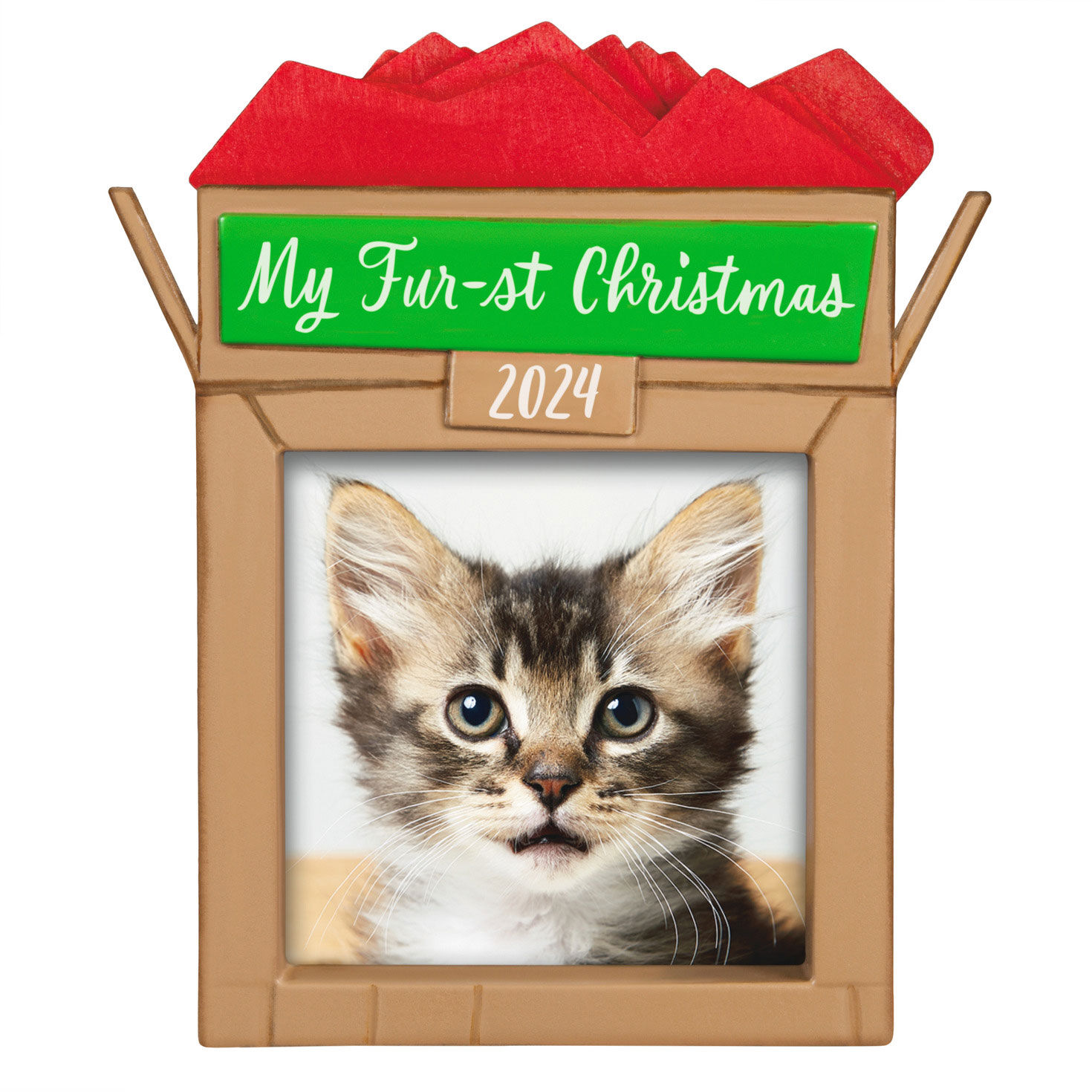 Pet's Furst Christmas 2024 Photo Frame Ornament Keepsake Ornaments