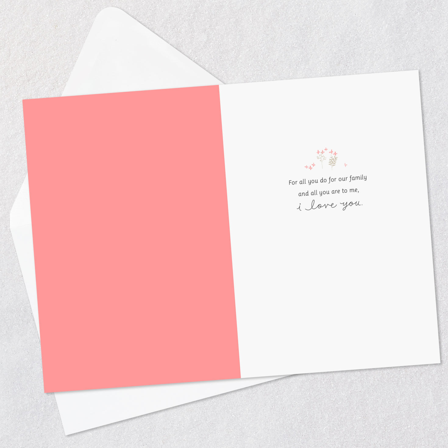 Family Under Willow Tree Mothers Day Card for Wife Card Front with Sentiment image number 3