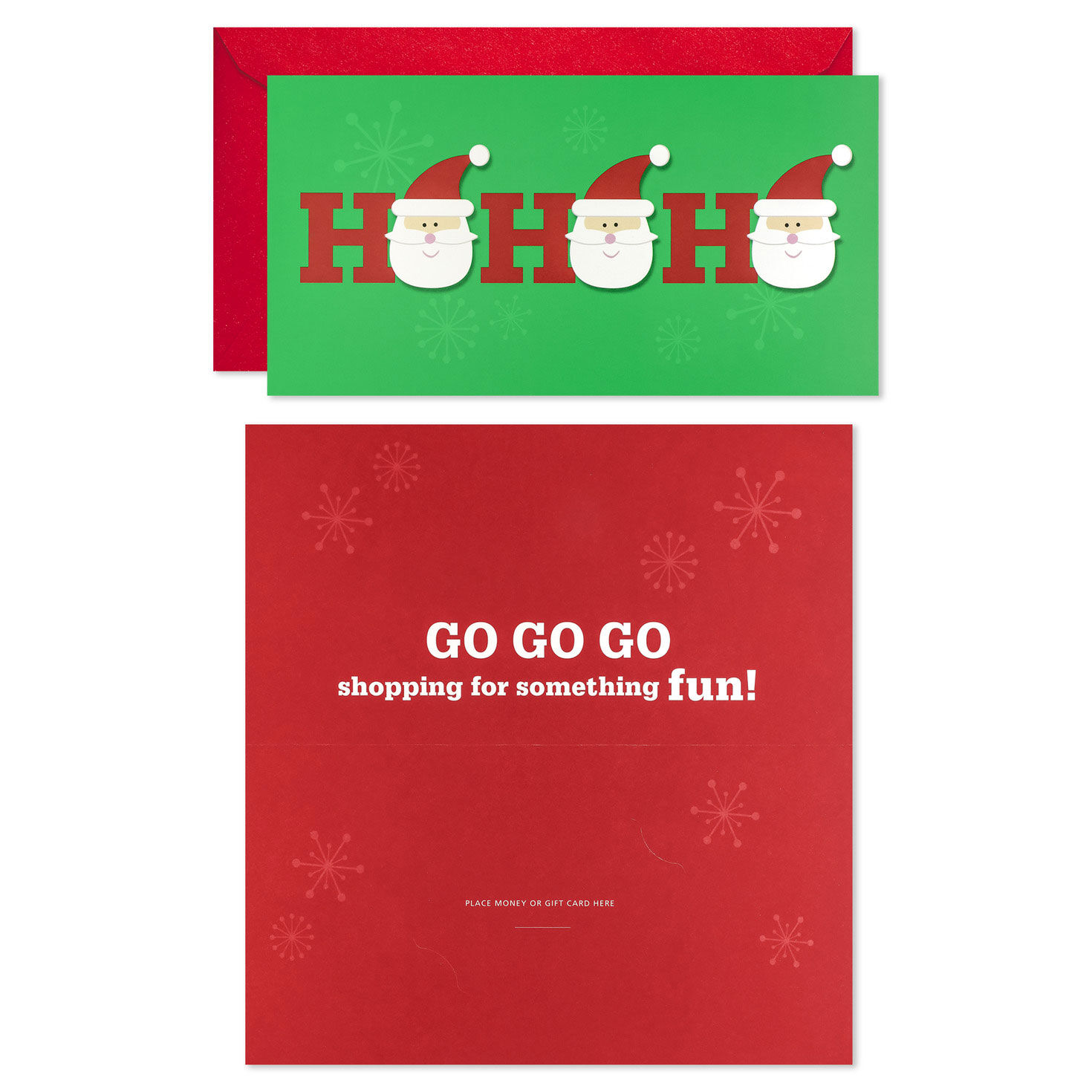 Jolly Wishes Money-Holder Assorted Christmas Cards Card Front with Sentiment image number 4
