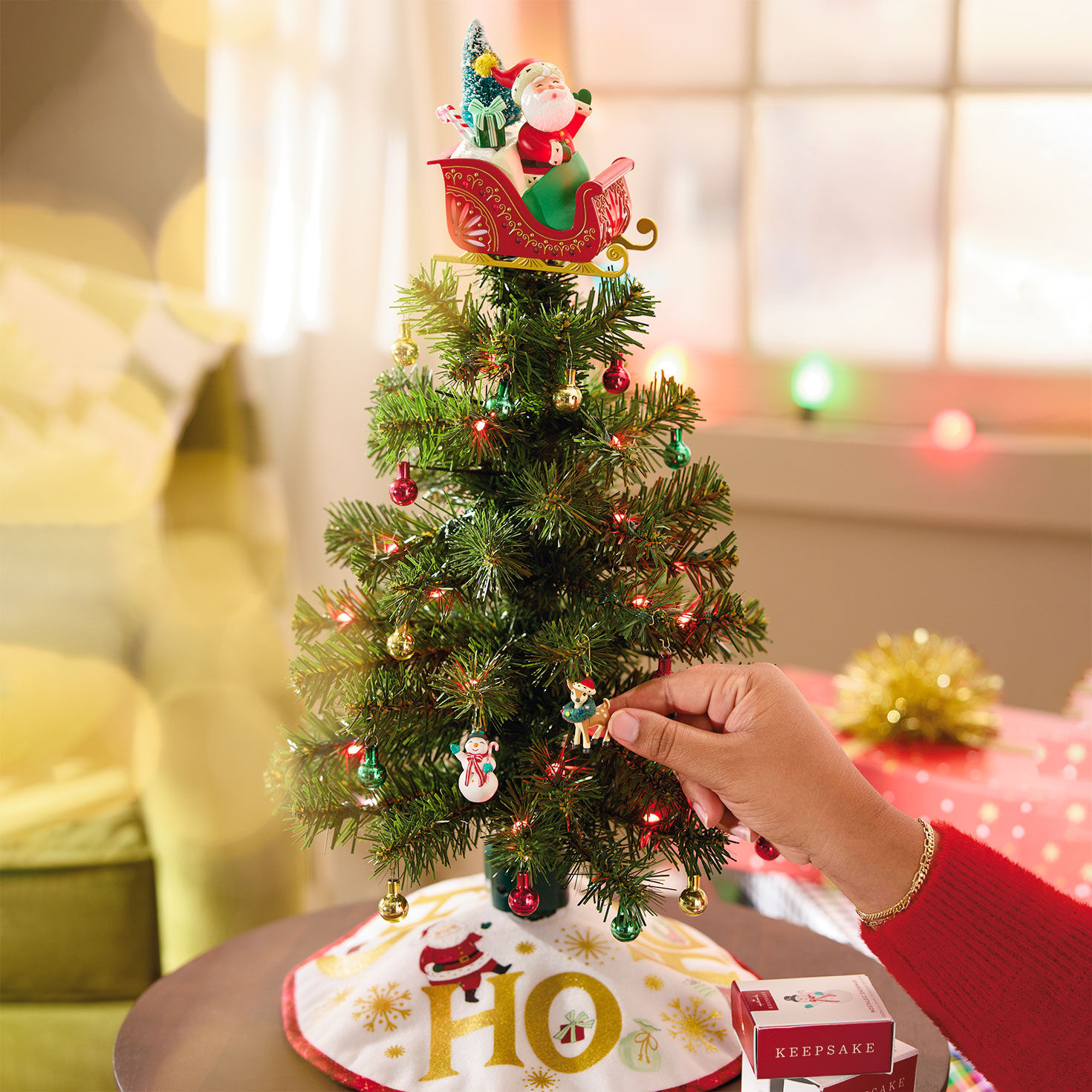 Green mini tree skirt cheap