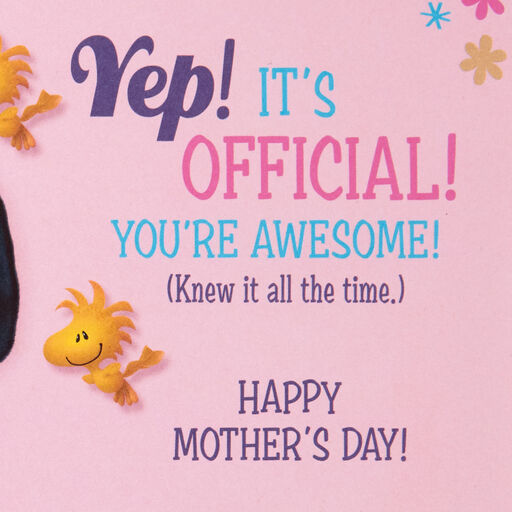 Peanuts® Snoopy Awesome Nana Checklist Mother's Day Card, 