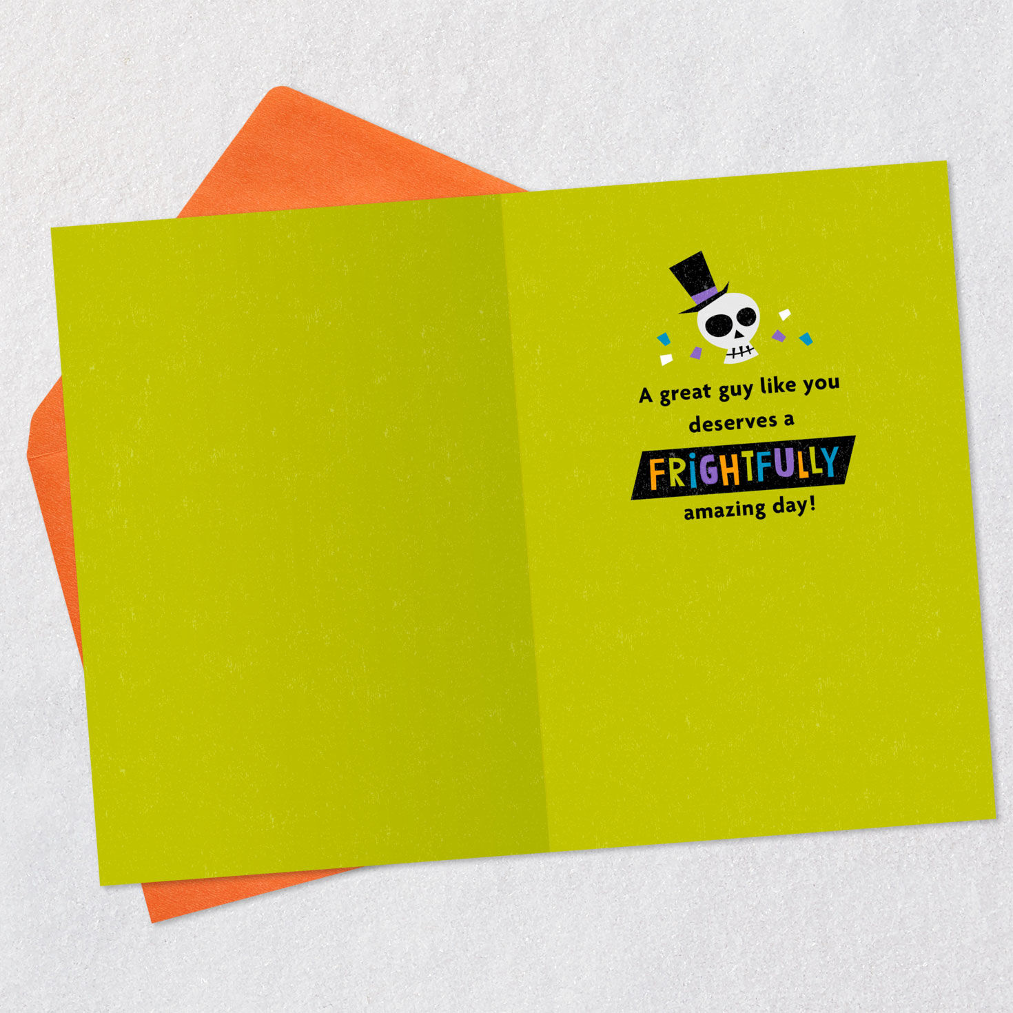 Frightful Fun Halloween Card for Grandson Open card with envelope image number 3