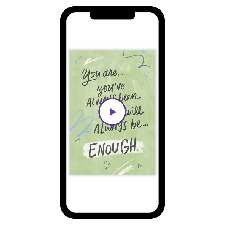 Squiggles on Green Personalized Encouragement Card phone with card front image number 1