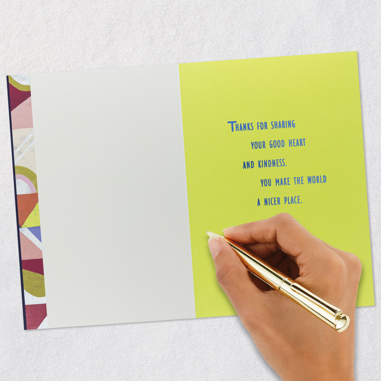 Colorful Geometric Grid Thank You Card  image number 6