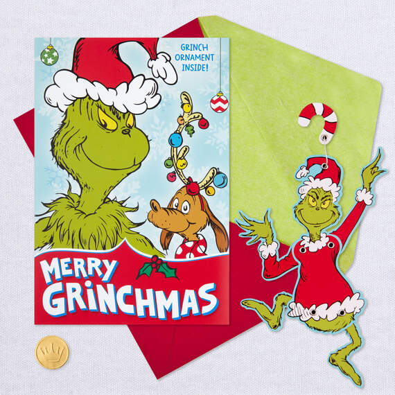 Dr. Seuss's How the Grinch Stole Christmas!™ Christmas Card With Decoration, , large image number 5