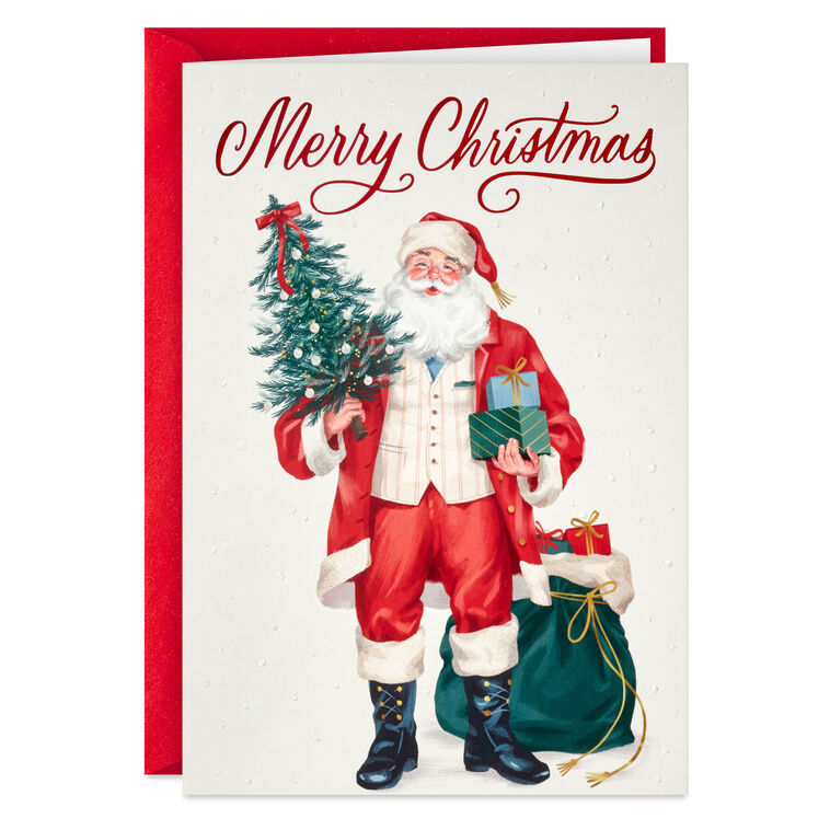 Vintage Santa Claus Boxed Christmas Cards Pack Card Front  image number 2