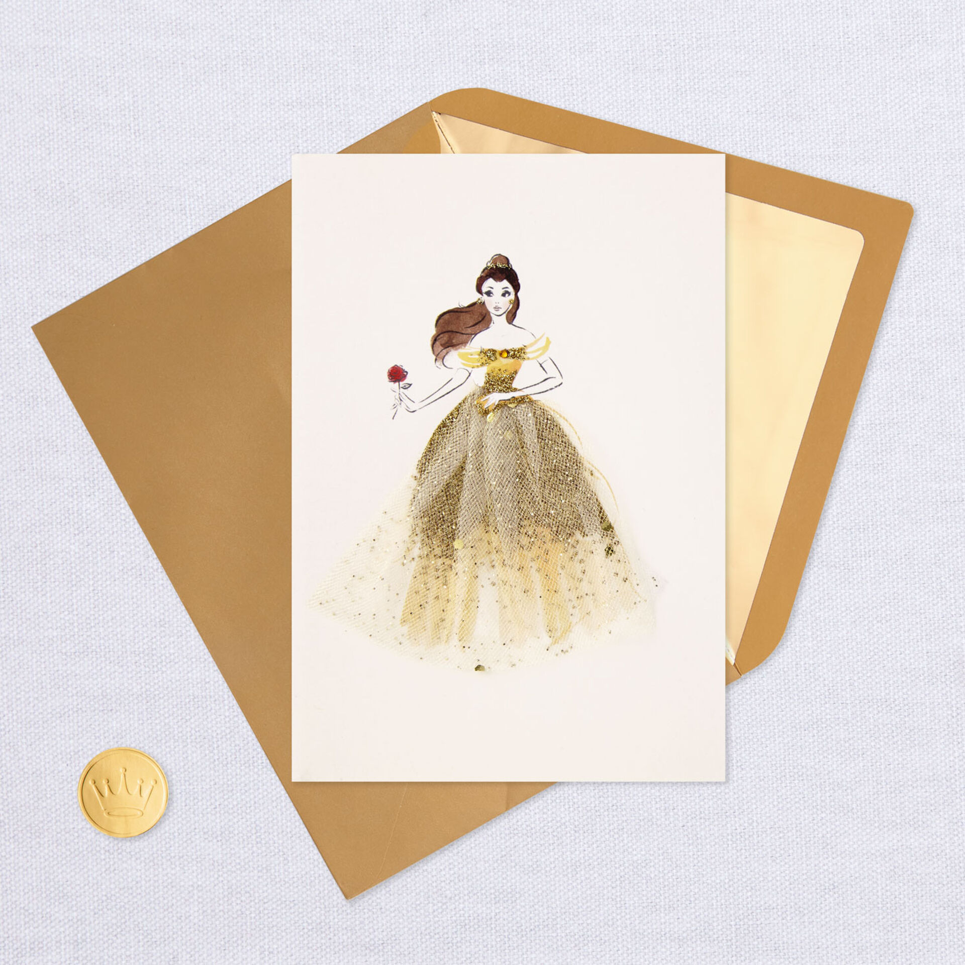 HALLMARK DISNEY PRINCESS GREETING CARD W// ENVELOPE