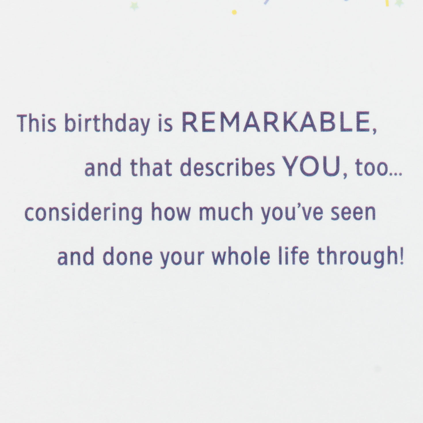 Silver Foil on Navy 100th Birthday Card Sentiment image number 2