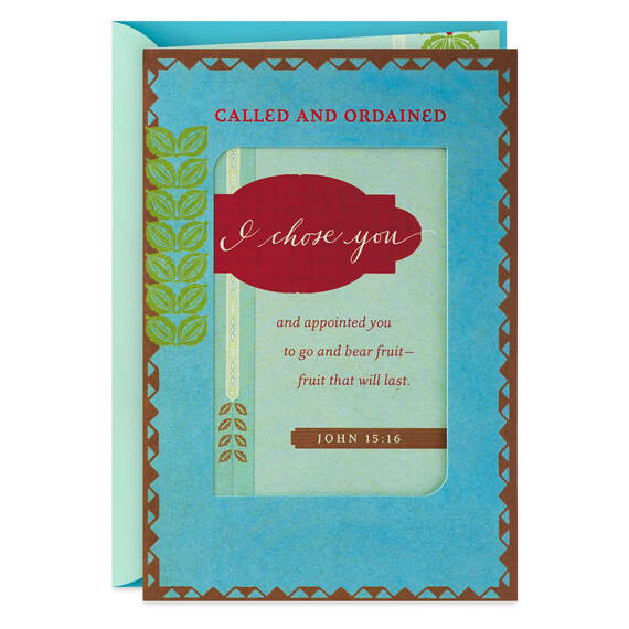 Called and Ordained Religious Clergy Ordination Card, , large image number 1