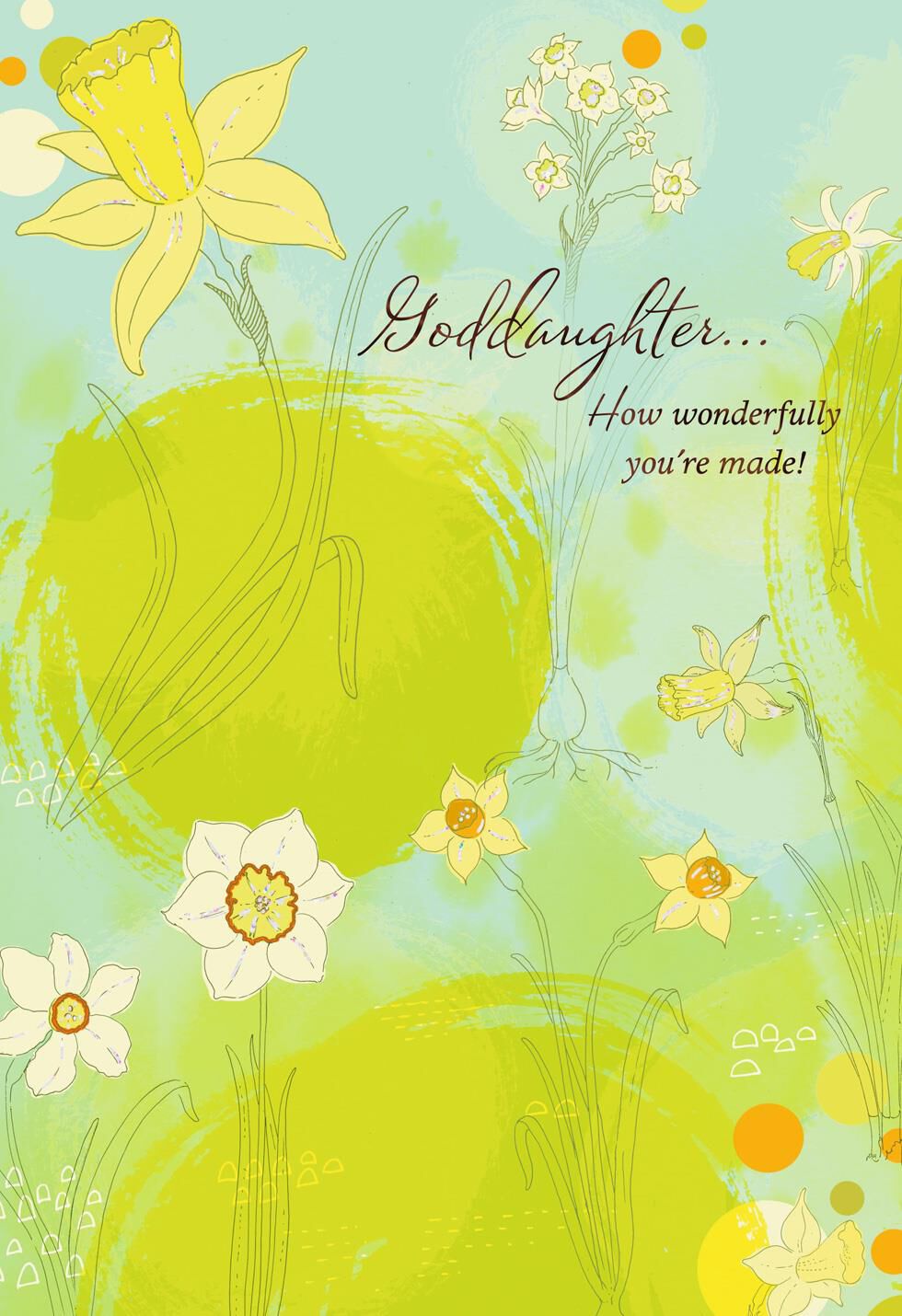 Daffodils Easter Card for Goddaughter