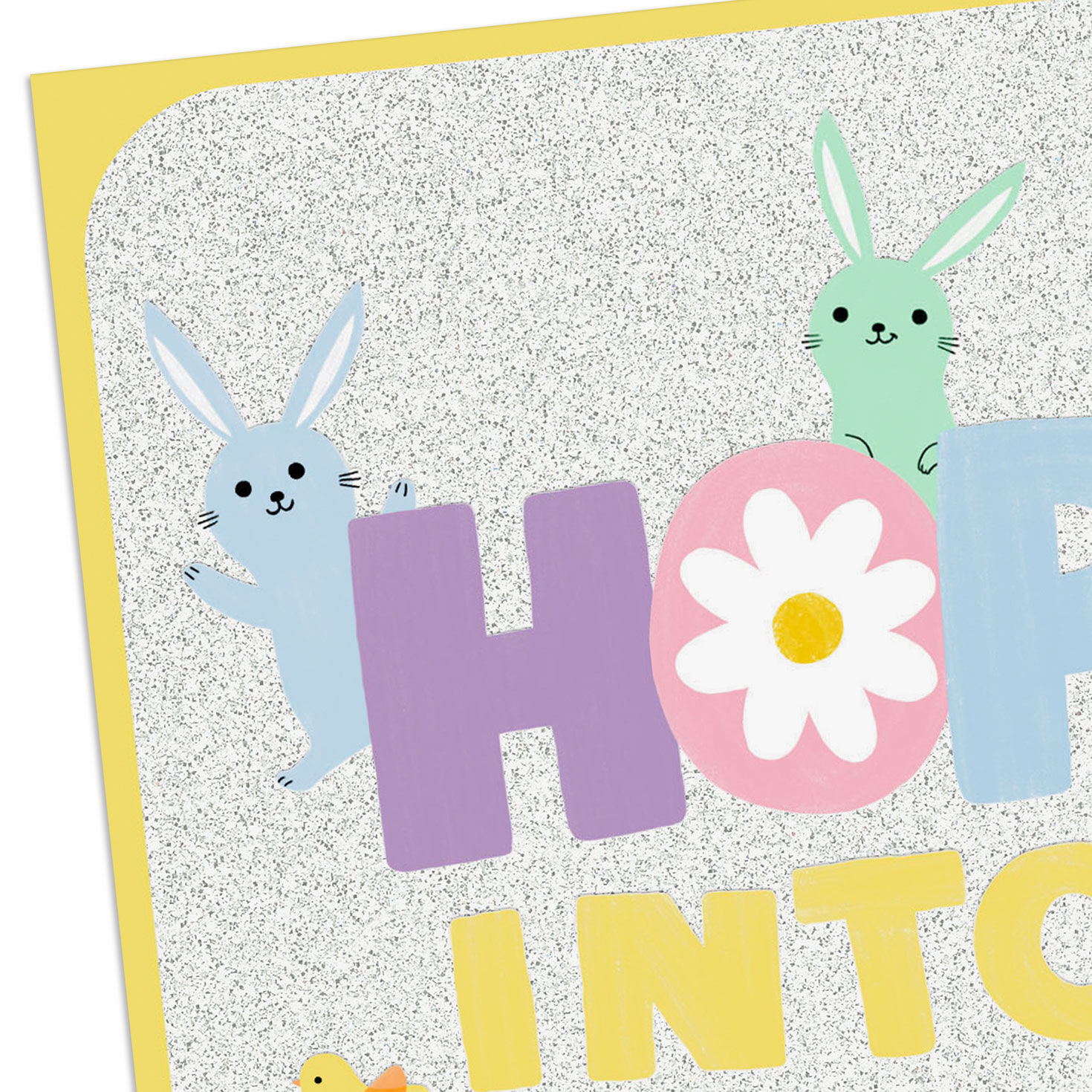 Colorful Bunnies on Glitter Easter Cards Pack Cover Detail image number 4