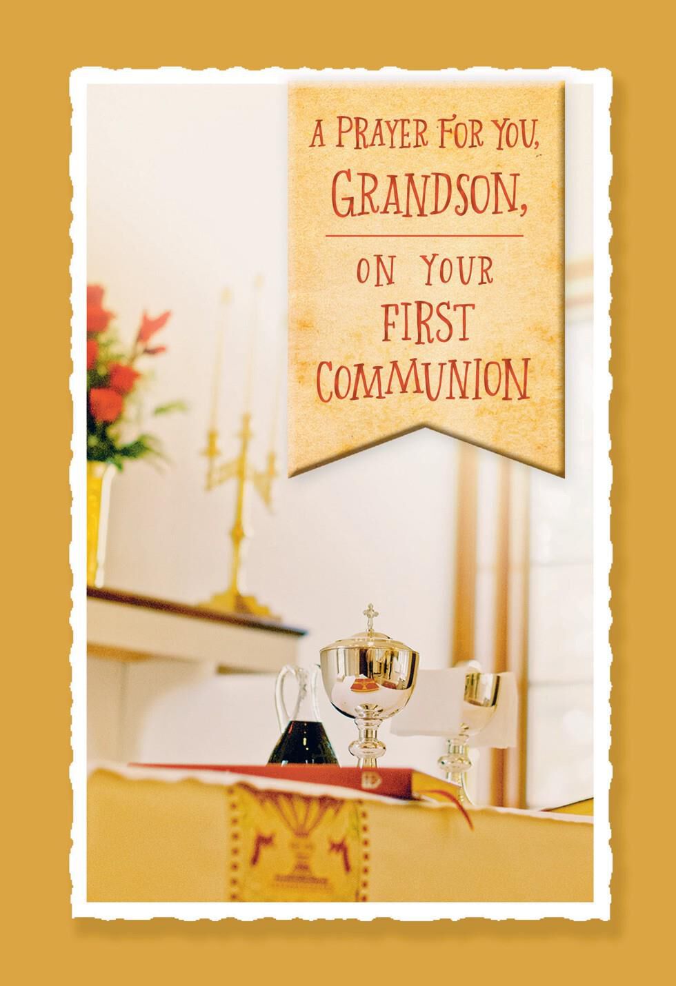 A Prayer for You, Grandson First Communion Card