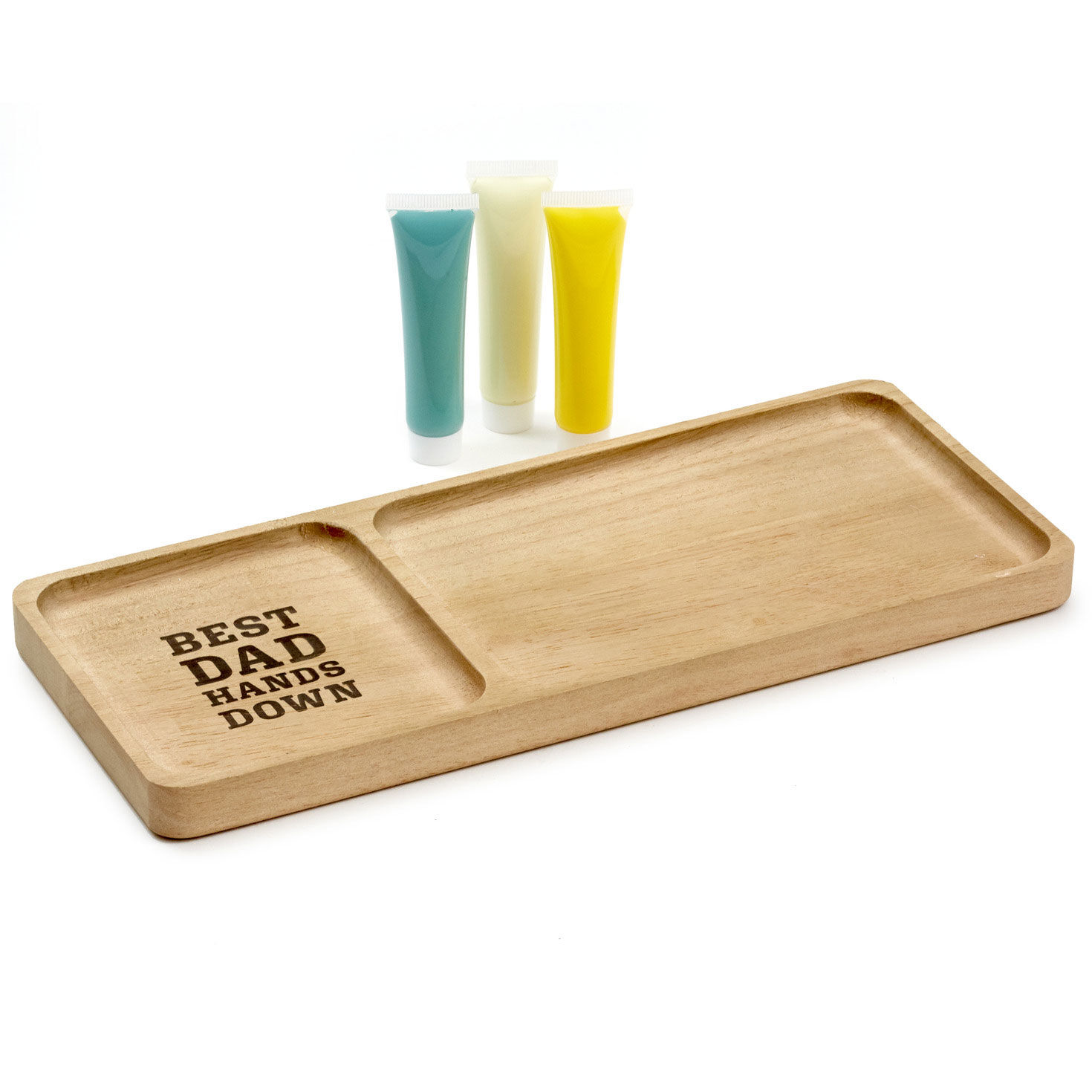 Best Dad Hands Down Trinket Tray Handprint Kit, 12x5