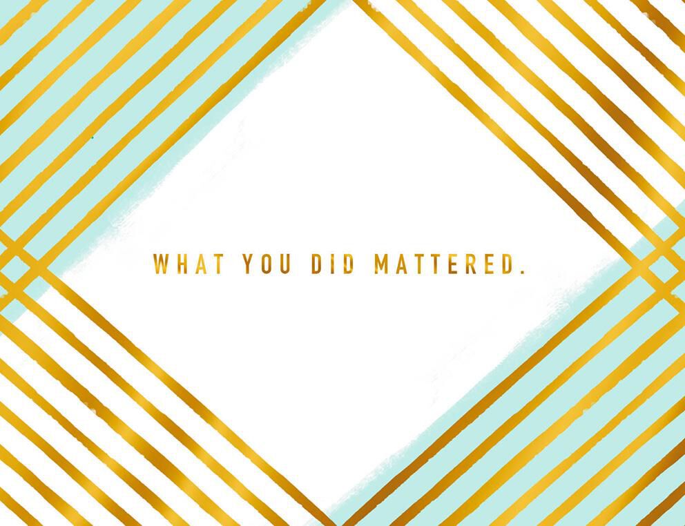 What You Did Thank You Card
