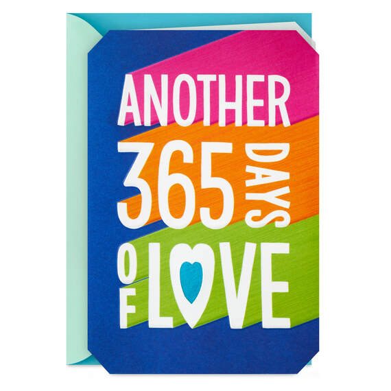 Another 365 Days of Love Anniversary Card for Couple