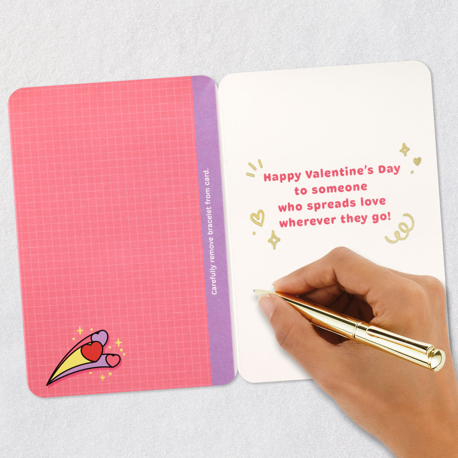 You Make Hearts Happy Valentine's Day Card for Kids With Bracelet for only USD 6.99 | Hallmark