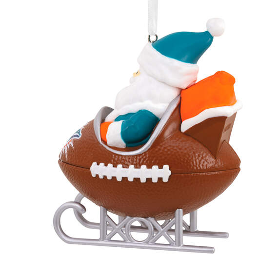 NFL Miami Dolphins Santa Football Sled Hallmark Ornament, , large image number 5