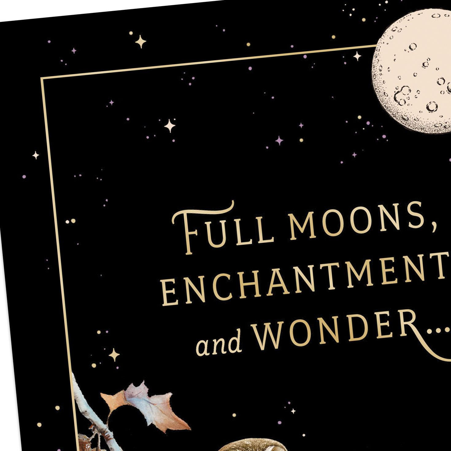 Owl and Full Moon Halloween Card Card Front Detail image number 4