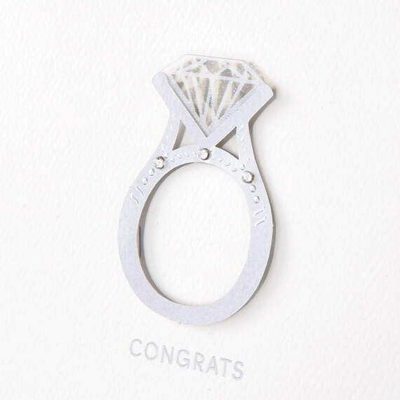 Diamond Ring Engagement Congratulations Card, , large image number 4