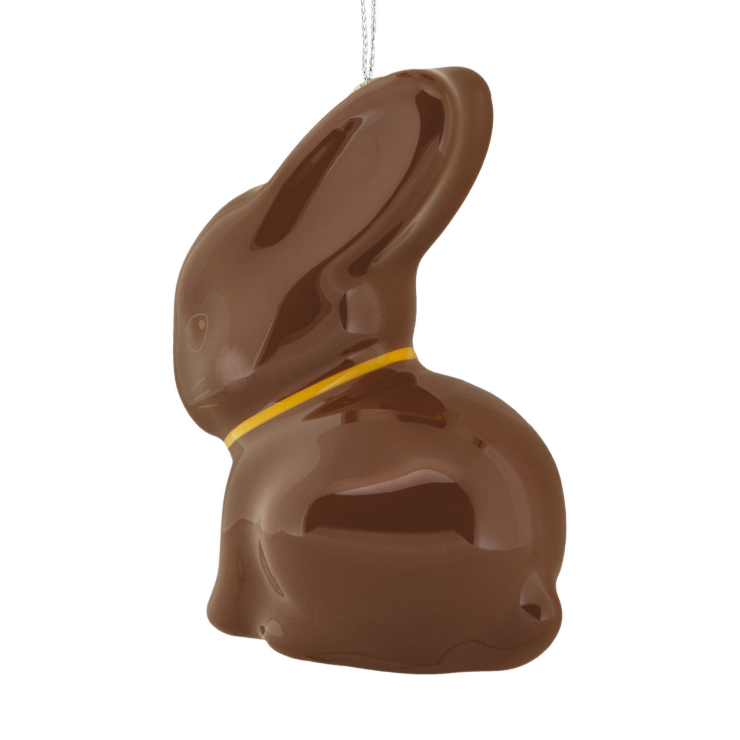Chocolate Easter Bunny Ornament back image number 4