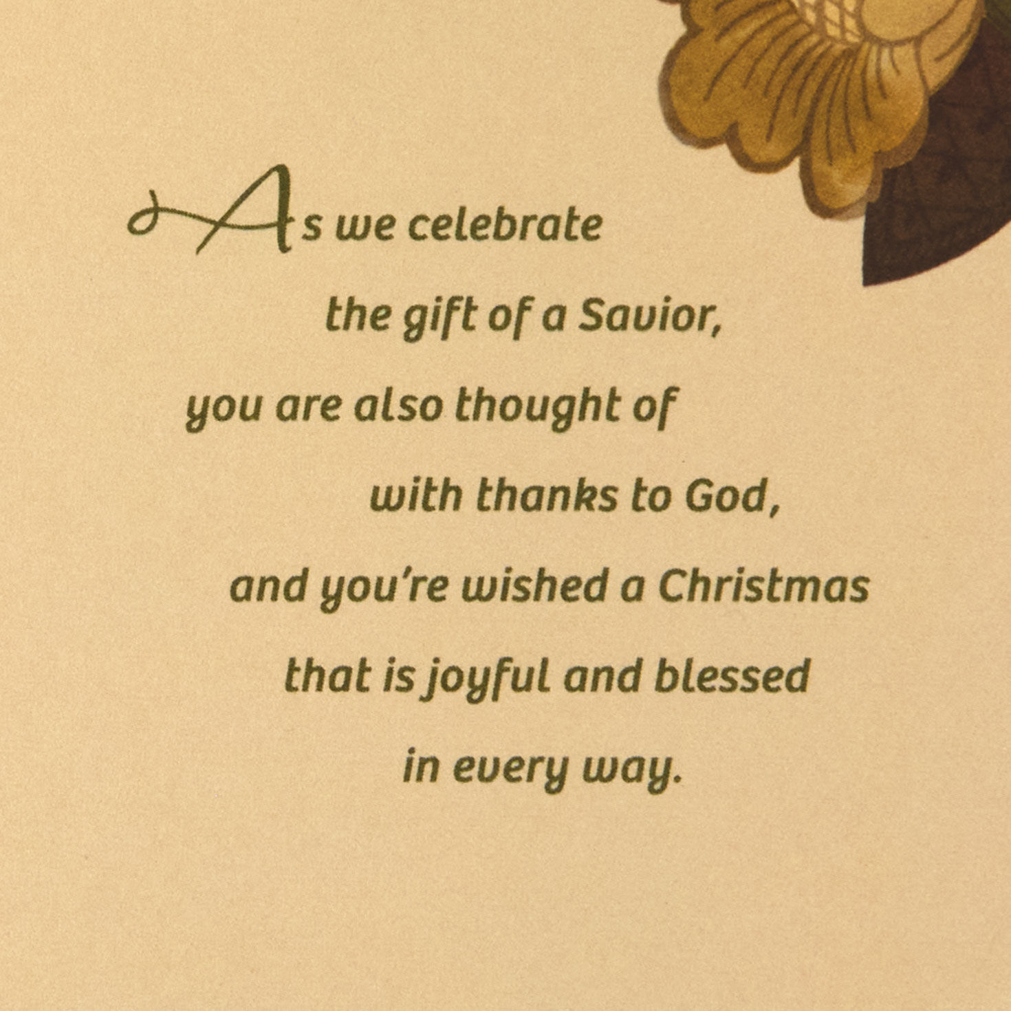 Flowers on Blue Christmas Card Sentiment image number 2