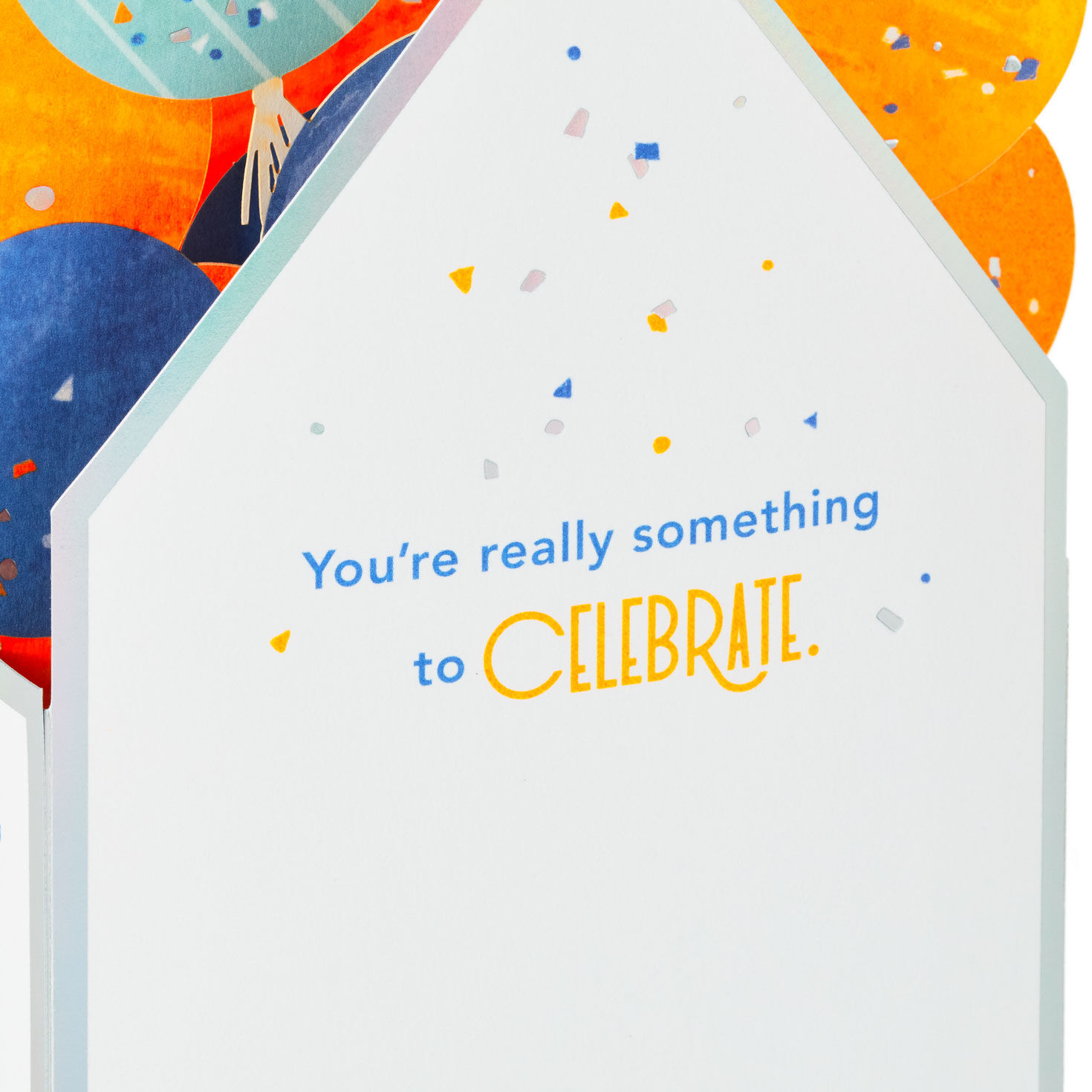 Orange and Blue Balloons Pop-Up Birthday Card Sentiment image number 3