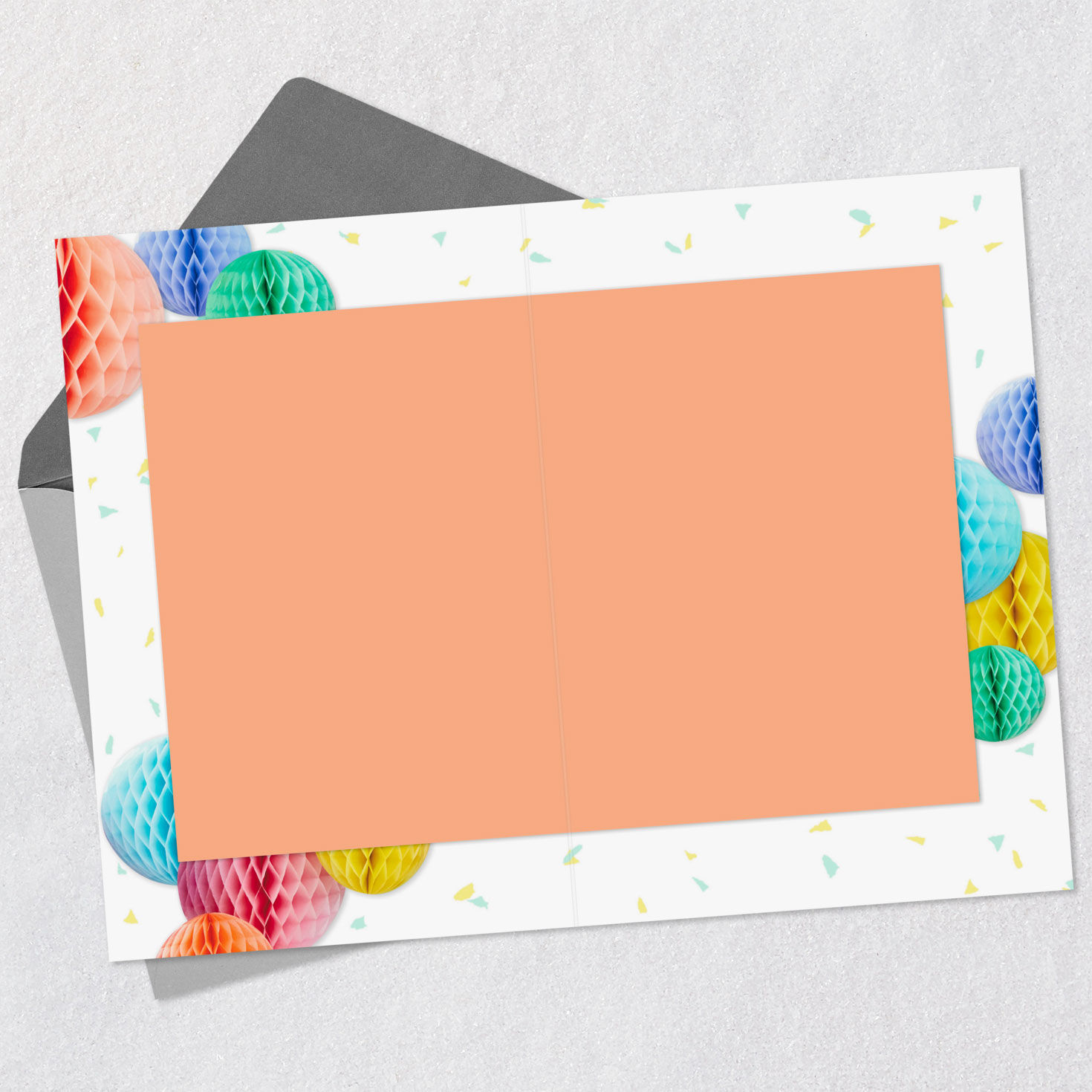 Balloons Blank Card for Congrats or Birthday Open card with envelope image number 2