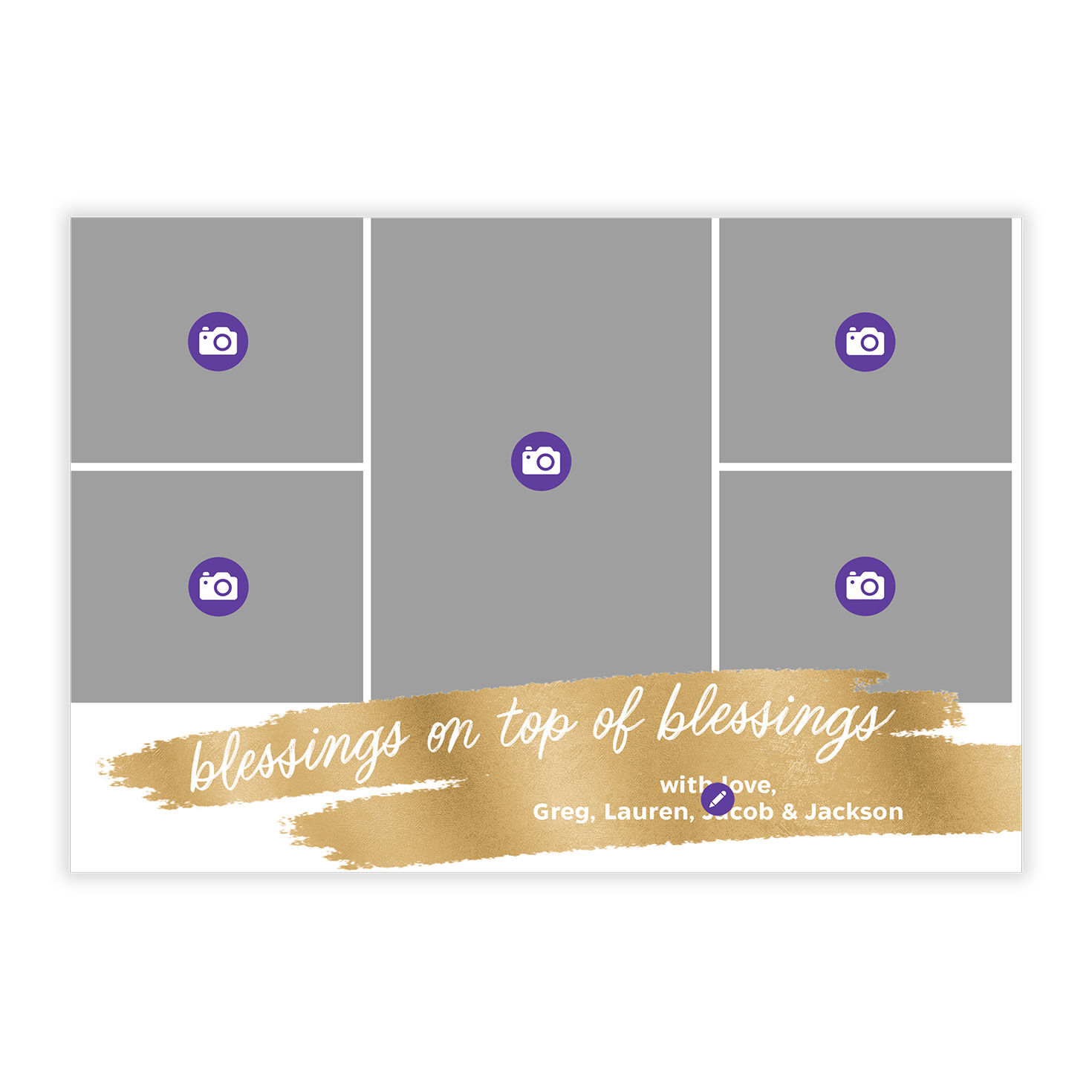 Blessings and Blessings Flat Photo Card, , large image number 5