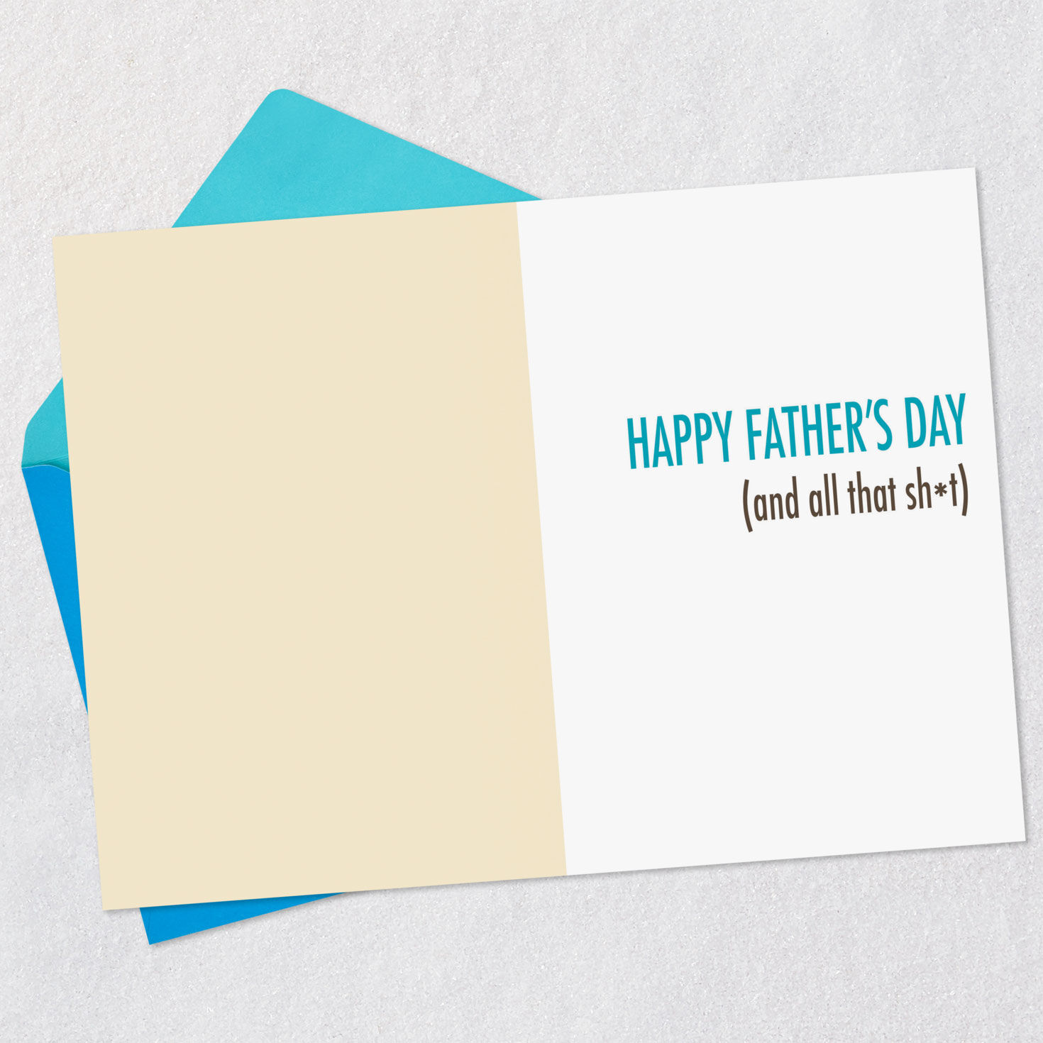 Even the Best Dads Yell "Shit" Funny Father's Day Card Open card with envelope image number 3