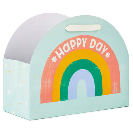 10" Little World Changers™ Happy Day Die-Cut Rainbow Large Gift Bag, , large