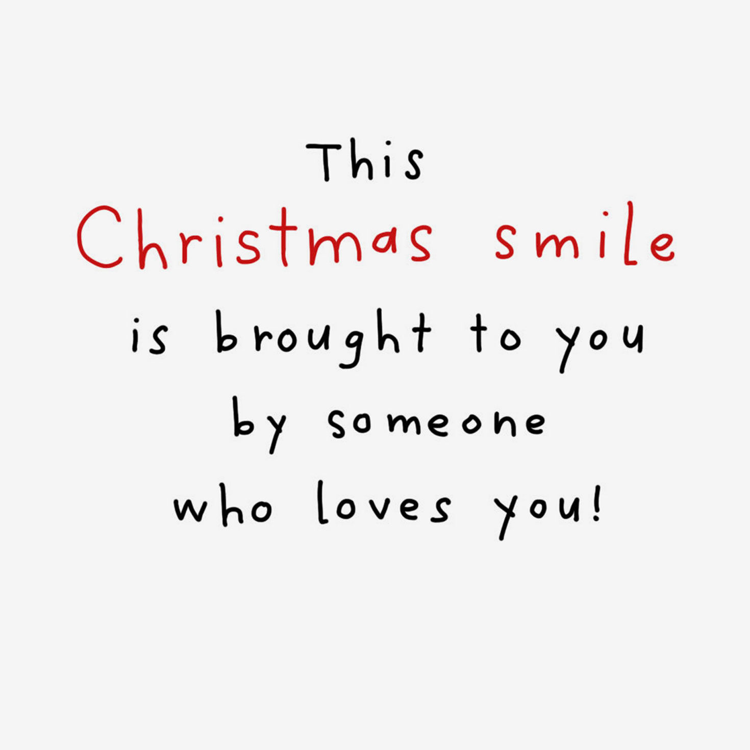 Dog Smiling Funny Christmas Card from Loved One Sentiment image number 2