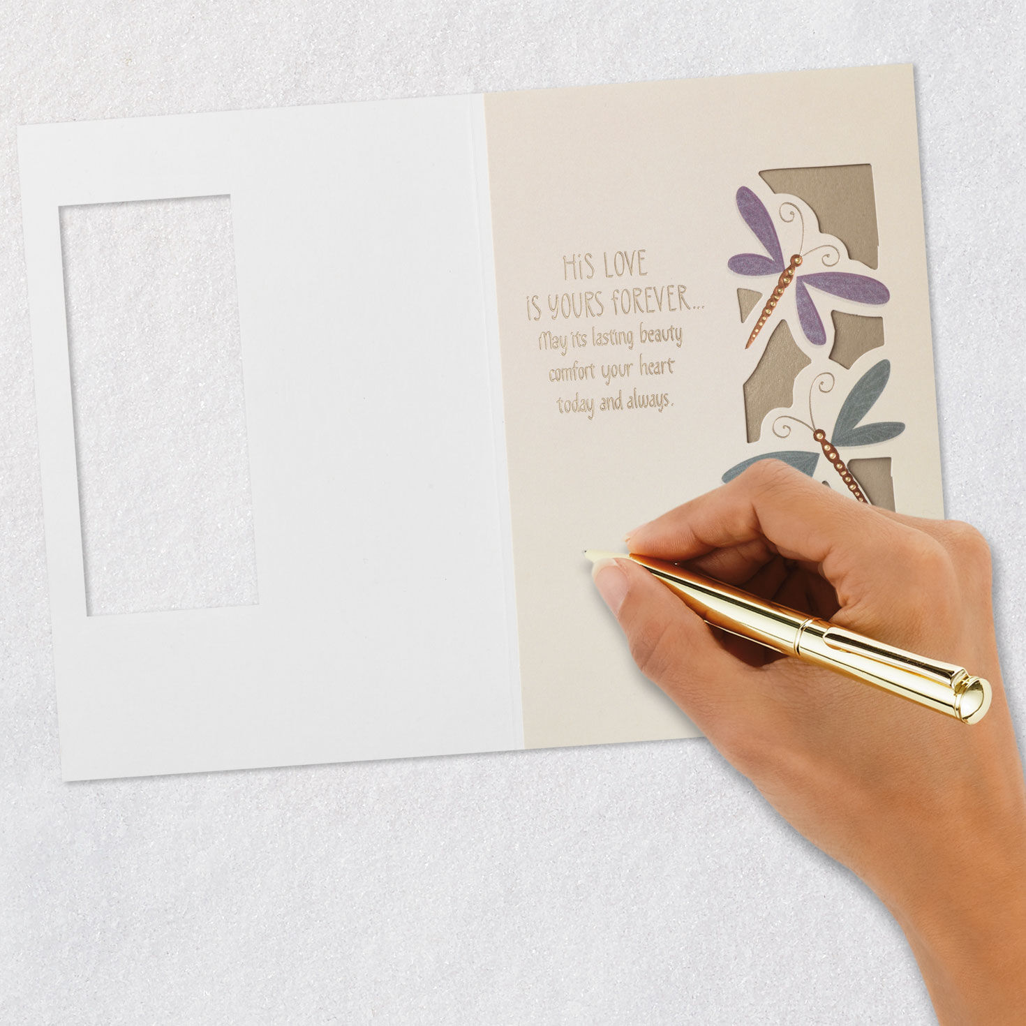 Two Dragonflies Sympathy Card for Loss of Husband  image number 6