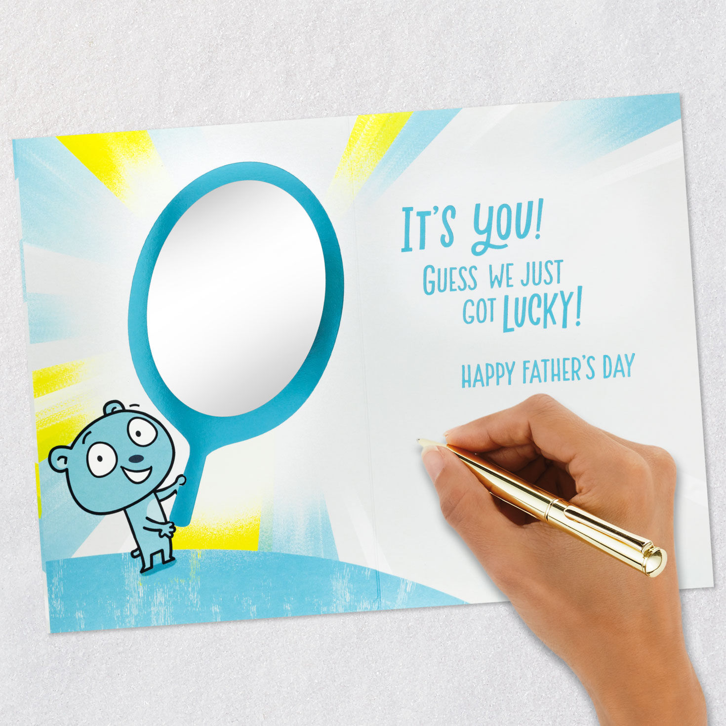 Lucky Family Grandpa Funny Father&rsquo;s Day Card Signing card image number 6