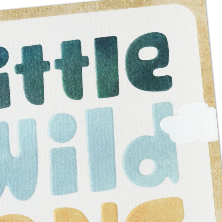 Little Wild One New Baby Boy Card, , large image number 5