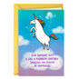 Nonexistent Rainbow Unicorn Funny Birthday Card, , large image number 1