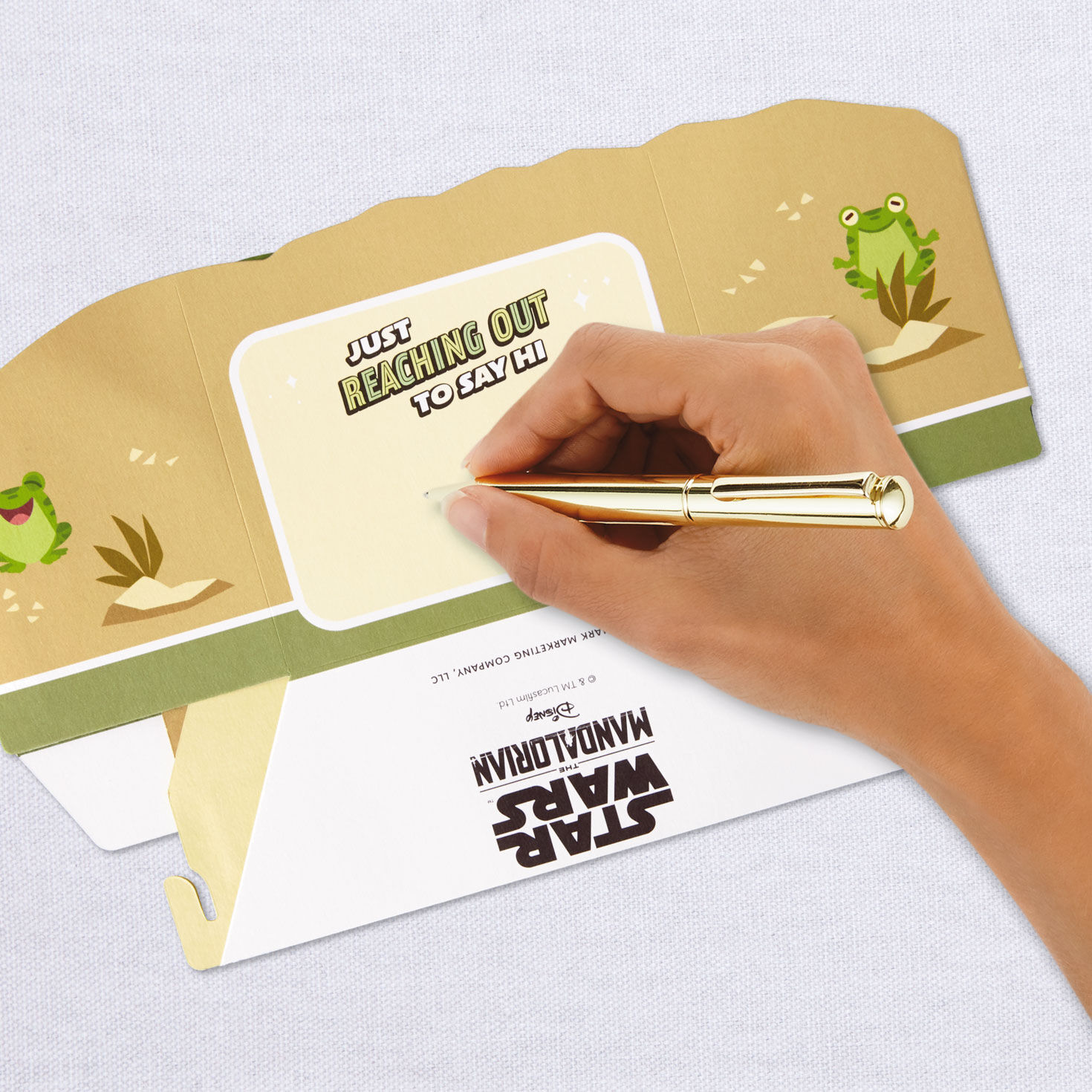 Star Wars Mandalorian The Child 3D Pop-Up Hello Card Signing card image number 6
