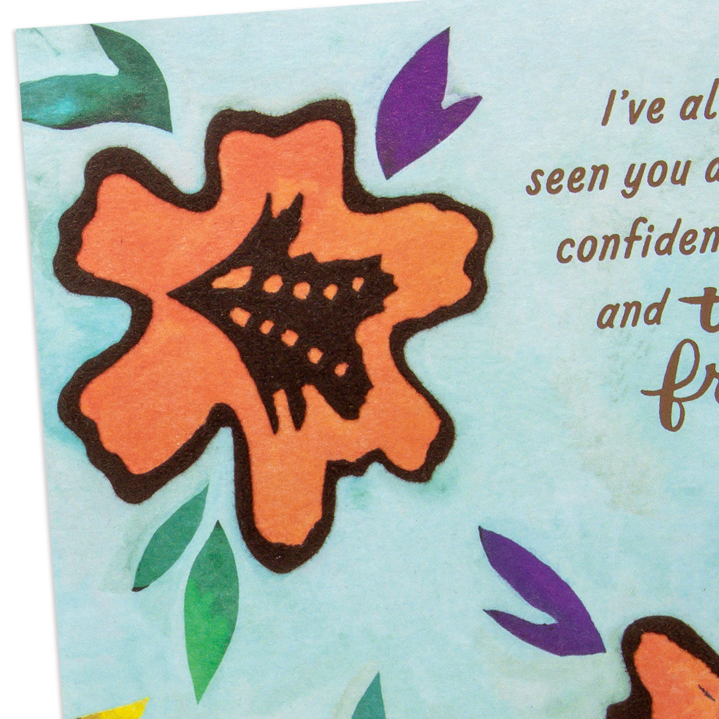 Tropical Flowers and Leaves Friend Mother's Day Card Card Front Detail image number 5