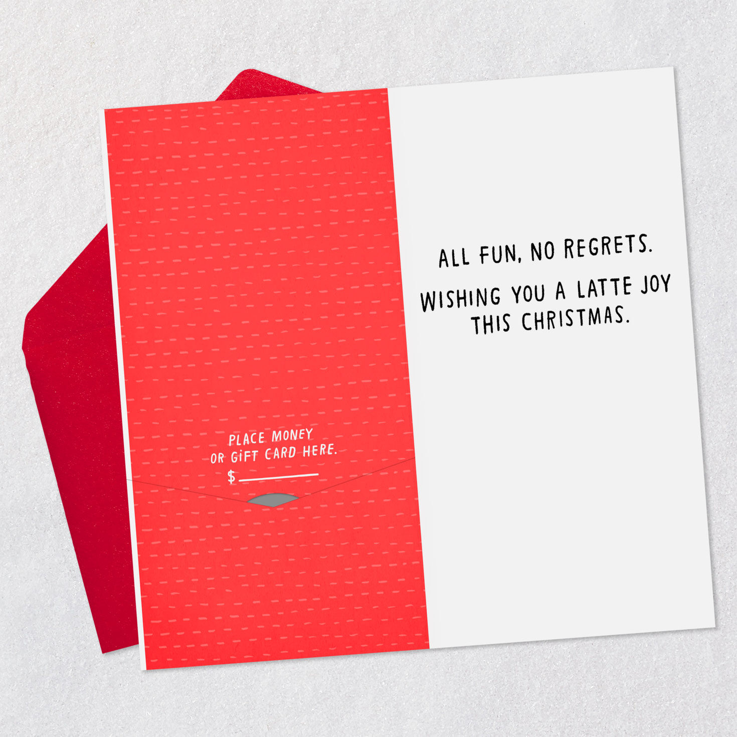 A Latte Joy Funny Money Holder Christmas Card - Greeting Cards