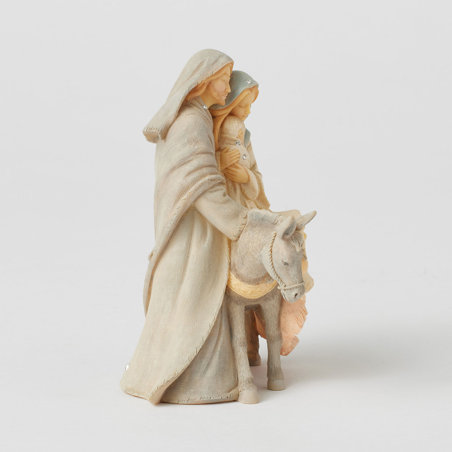 Holy Family With Donkey Jim Shore Statue Side image number 4