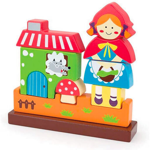 Edushape Red Riding Hood Magnetic Blocks Toy, 10 Pieces, 