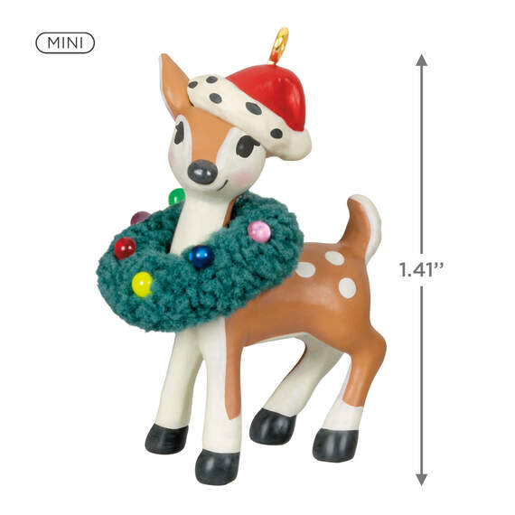Mini Retro Reindeer Ornament, 1.41", , large image number 3